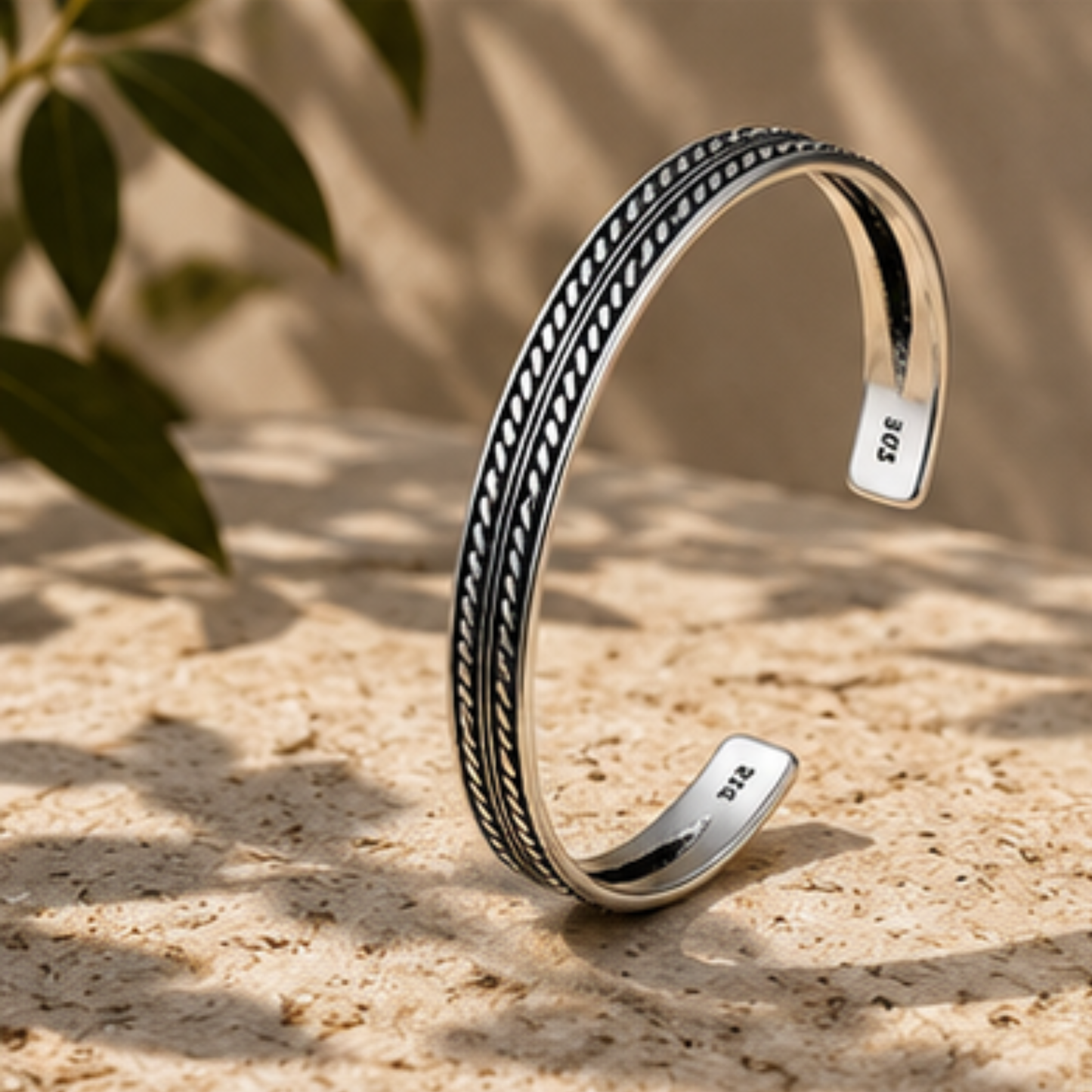 Costa Silver Bracelet | Men's Minimalist Silver Bracelet | Solbaha