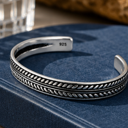 Costa Silver Bracelet | Men's Minimalist Silver Bracelet | Solbaha