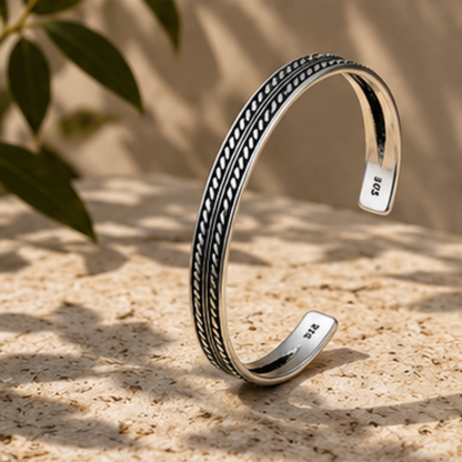 Costa Silver Bracelet | Men's Minimalist Silver Bracelet | Solbaha