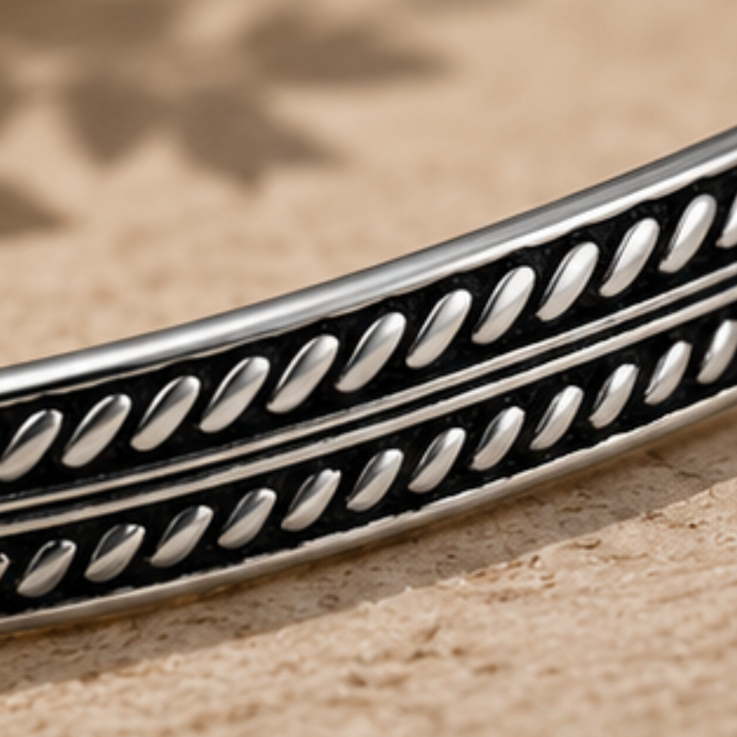 Costa Silver Bracelet | Men's Minimalist Silver Bracelet | Solbaha