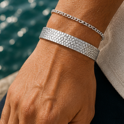 Capri Silver Bracelet | Men's Minimalist Silver Bracelet | Solbaha