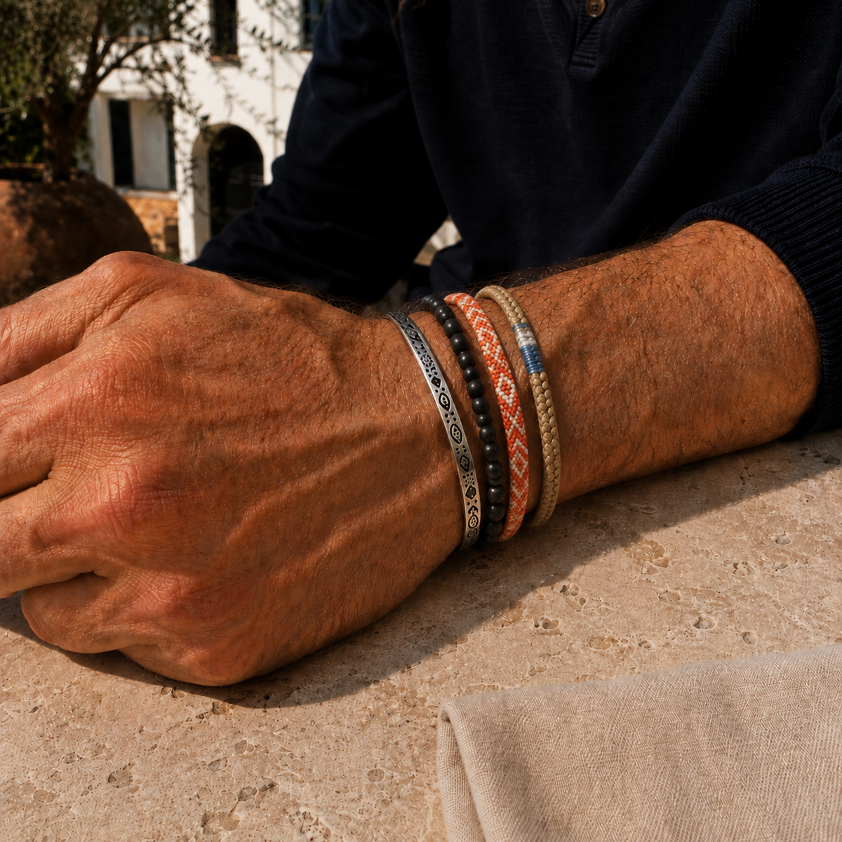 Isla Silver Bracelet | Men's Minimalist Silver Bracelet | Solbaha