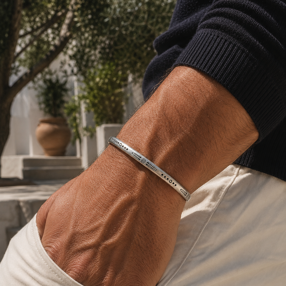 Marisol Silver Bracelet | Men's Minimalist Silver Bracelet | Solbaha