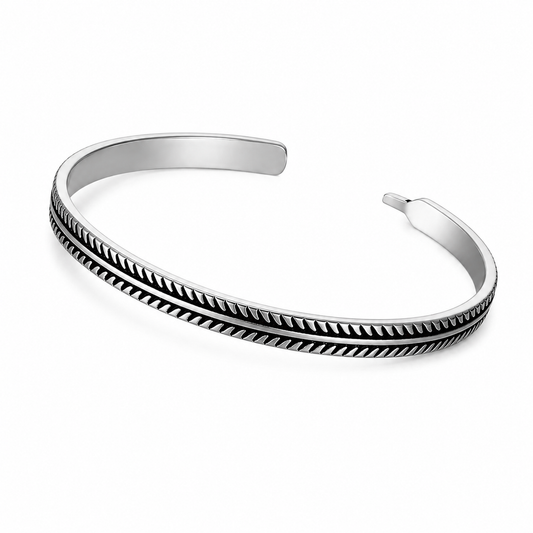 Calida Stainless Steel Bracelet | Men's Minimalist Silver Bracelet | solbaha