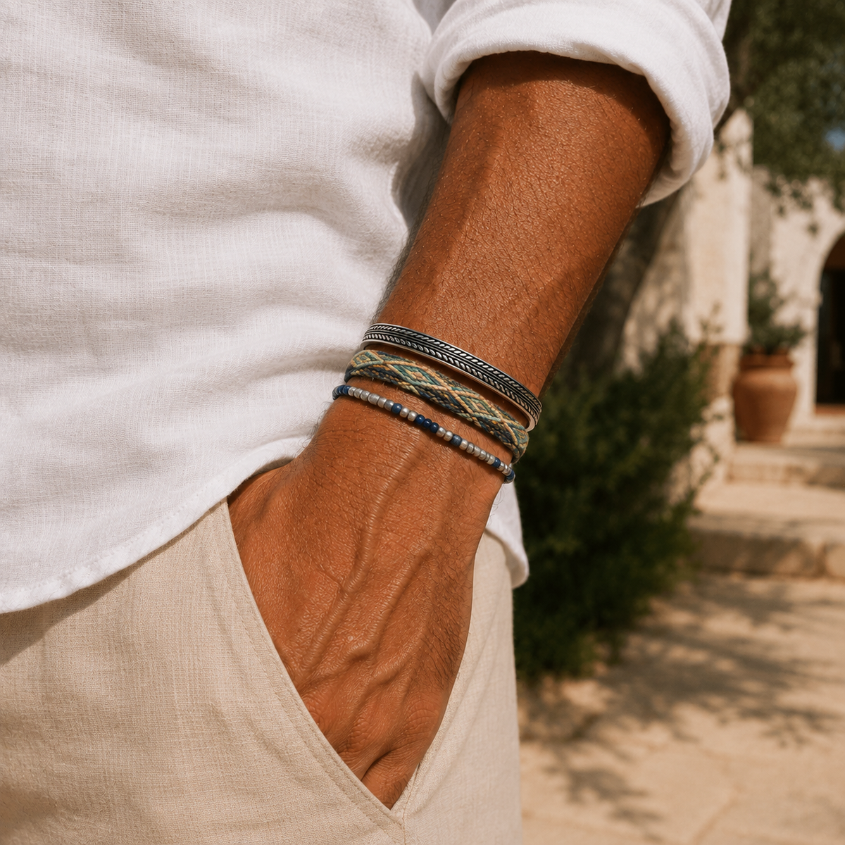 Costa Stainless Steel Bracelet | Men's Minimalist Silver Bracelet | solbaha